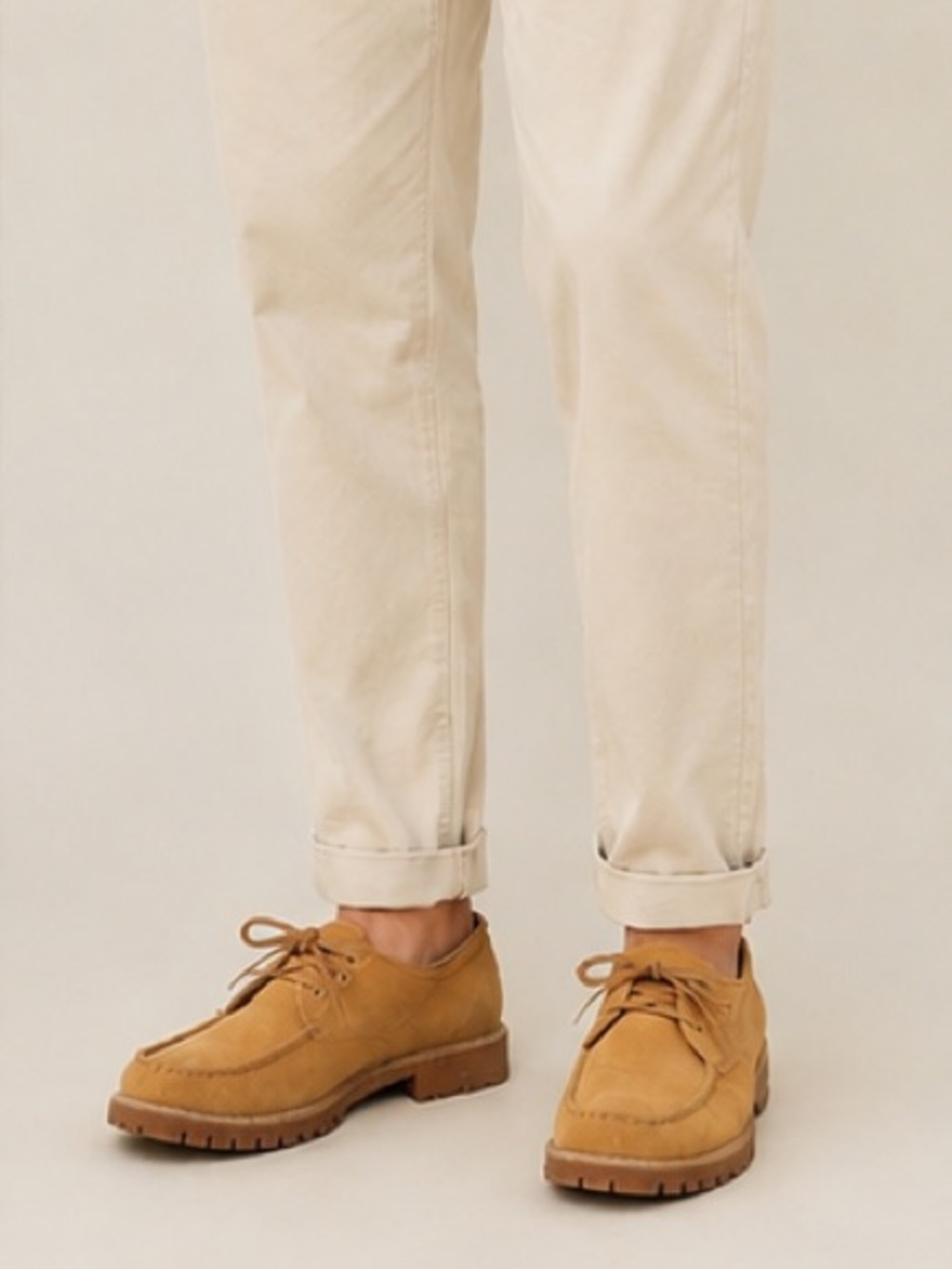 NWT American Eagle Outfitters SZ 8 Men’s Lace-Up Suede “Lug Moccasins”/Camel Tan